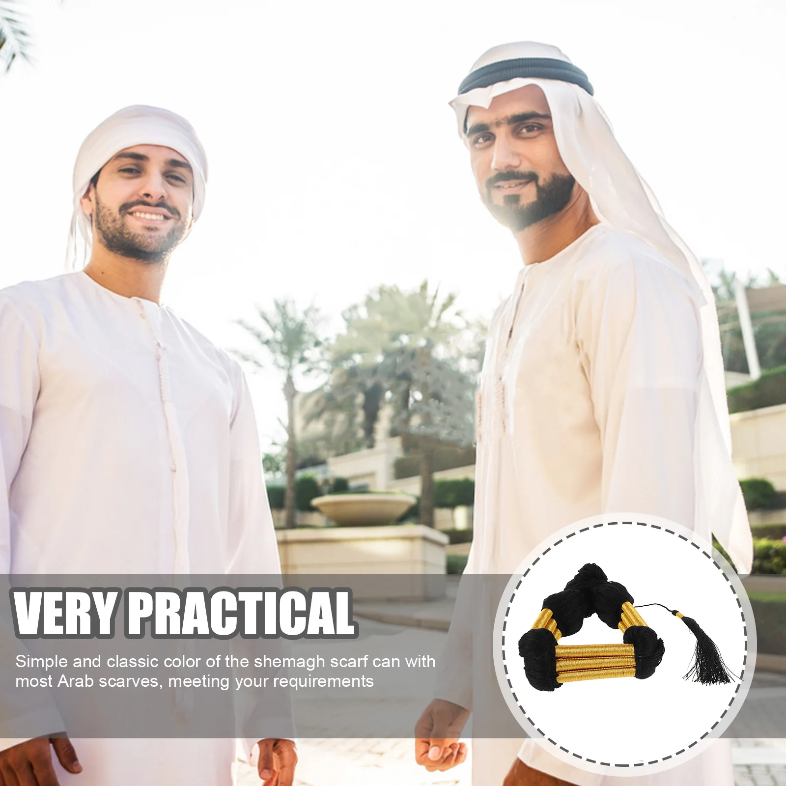 ロイヤルヘッドバンドメンズスカーフヘアリングアラブスカーフポリエステル綿糸用