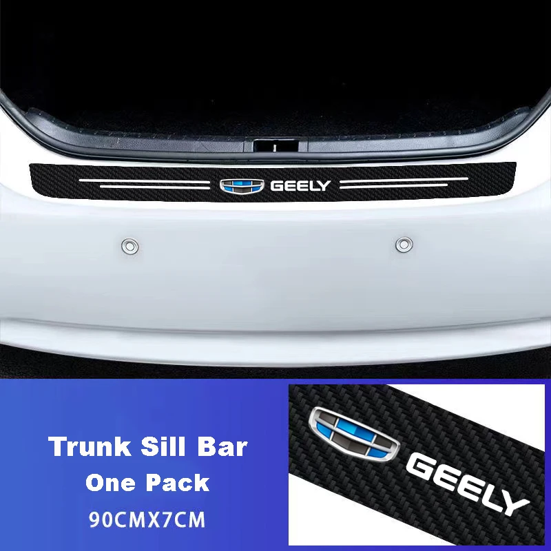 Car Door Sill Trunk Bumper Decal Stickers Cover For geely atlas coolray BO RUI YUE CK Saloon EMGRAND ec7 GS GC2 GC5 GC6 GC7 GX2