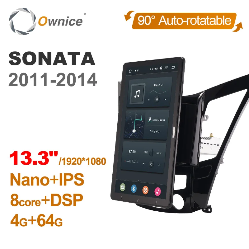 

Rotatable 1920*1080 13.3" Ownice Android 12.0 Car Multimedia for Hyundai Sonata 6 YF i40 i45 2009 - 2014 Radio Audio 4G LTE 360