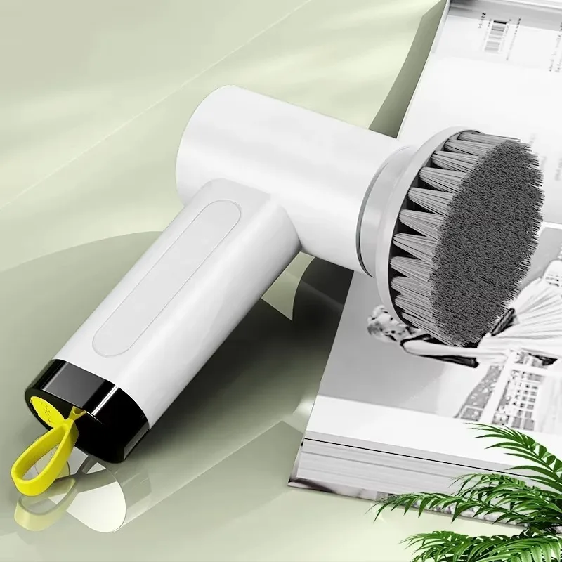 

Electric rotary scrubber Electric cleaning brush with 4 replaceable heads Cordless waterproof scrubber