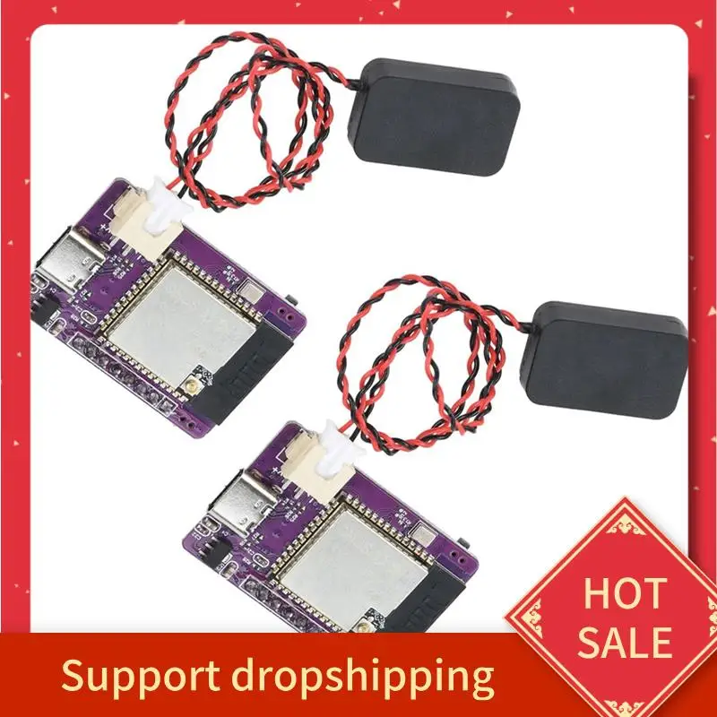 

B44C ESP32-S3-N16R8 Модуль робота с голосовым диафрагмом Ai, 2 шт., плата для разработки голосового диалога Xiaozhi AI