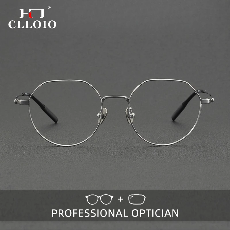 

CLLOIO Fashion Square Frame Pure Titanium Men Women Glasses Fashion Reading Glasses Prescription Customization Color Change81040
