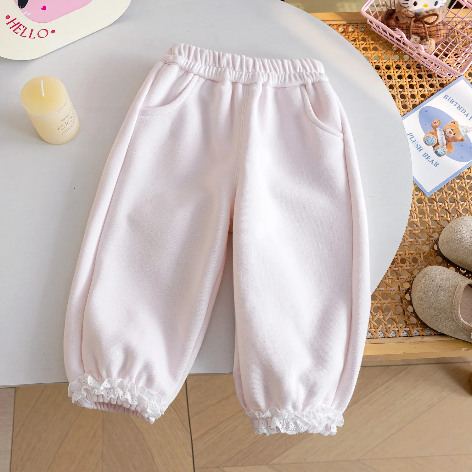 Girls Fashion Leggings 2026 Autumn New Baby Girl Cute Sweet Lace Casual Versatile Sweatpants