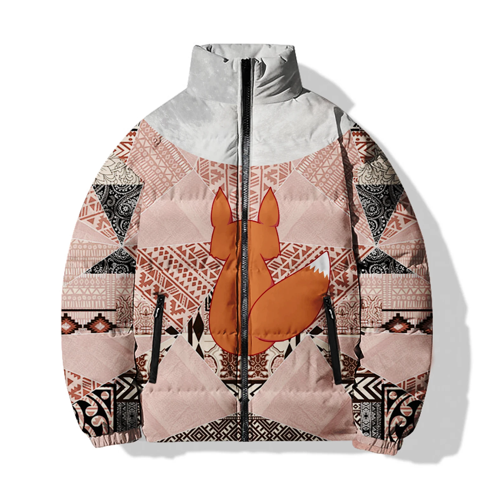 Trendy and Versatile Mens Clothing Fashionable Personalized Painted Cheetah Print Men\'s Coats Winter Coat Men Jackets Man Parkas