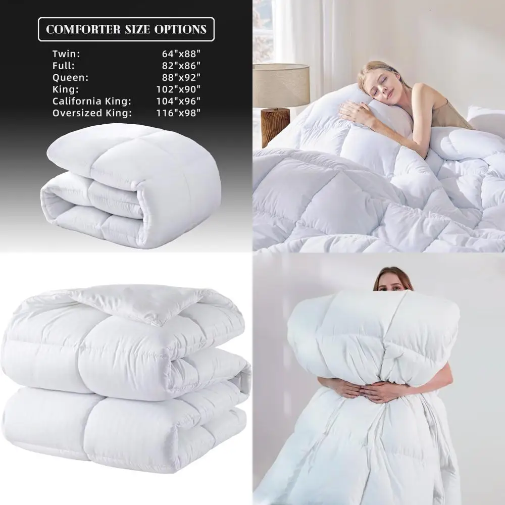 

Comorters Oversize King Size, белое всесезонное одеяло, легкое одеяло, пуховые альтернативные отели Comorter (белый, Oversize King 1.