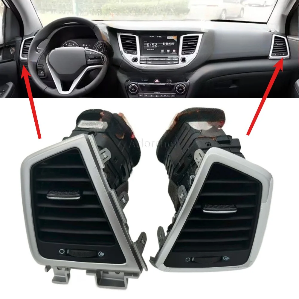 Car Front Air Conditioning Outlet Vent Conditioning Vents Fit for Hyundai Tucson 15-18 Air Conditioner Air Vent Grille Assy