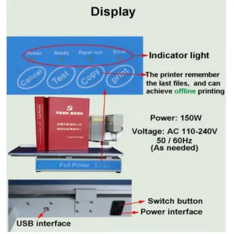 رخيصة الثمن التلقائي آلة ختم الساخن الرقمية آلة طباعة الذهب الورقي