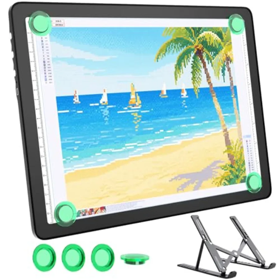 

Rechargeable A4 Light Box for Tracing LED Light Pad with Adjustable Stand and Strong Magnets Ultra-Thin and Bright Tracing Boar