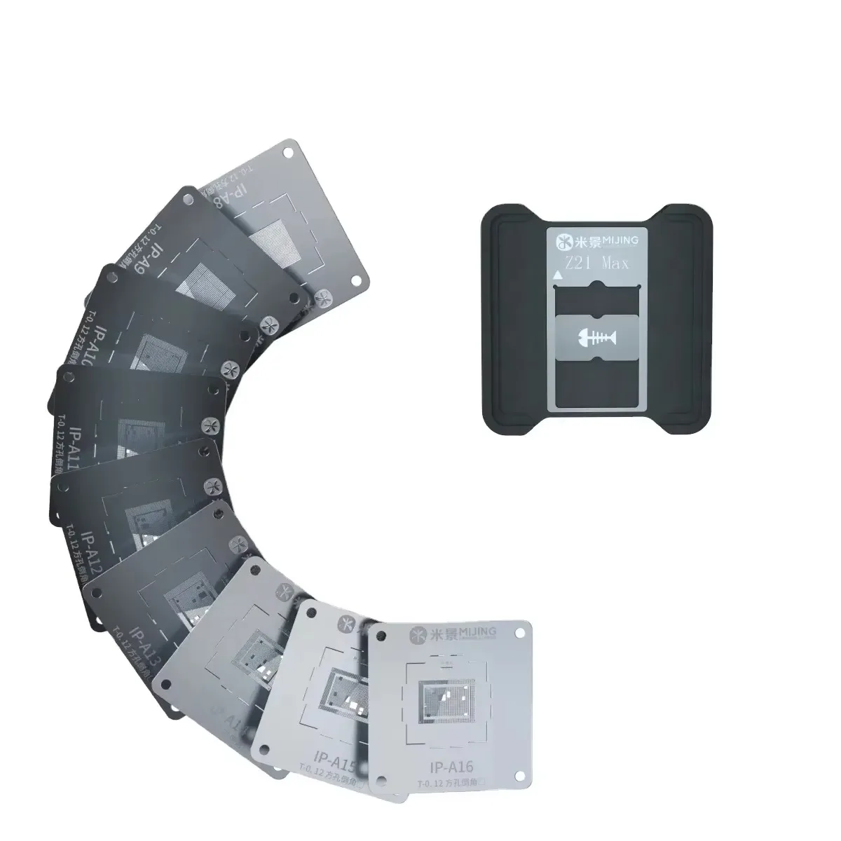

Mijing Z21 Max Universal BGA Reballing Stencil Platform A8-A18 Android Chip Tin Station Tin Template Fixture Tool