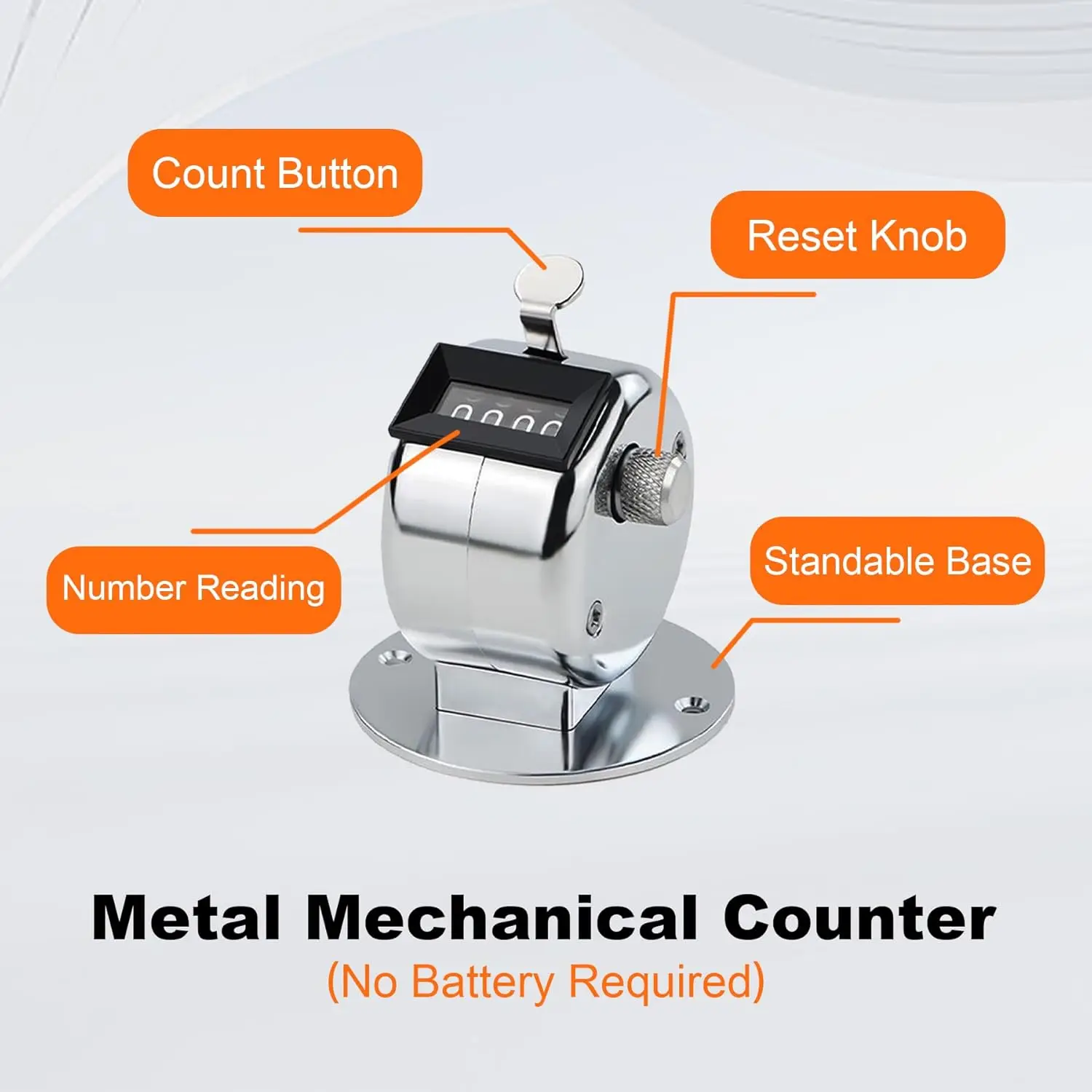 4-Digital Hand Tally Counter Manual Counting Golf Clicker Training Counter 4 Digit Number Hand Held Tally Counter Mini Mechani