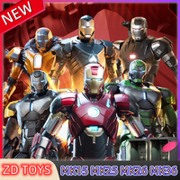 ZD Toys Iron Man War Machine MK2 MK15 Sneaky MK26 Gamma MK25 Striker MK36 Peacemaker Action Figure 7 Inches Adult Collection Toy