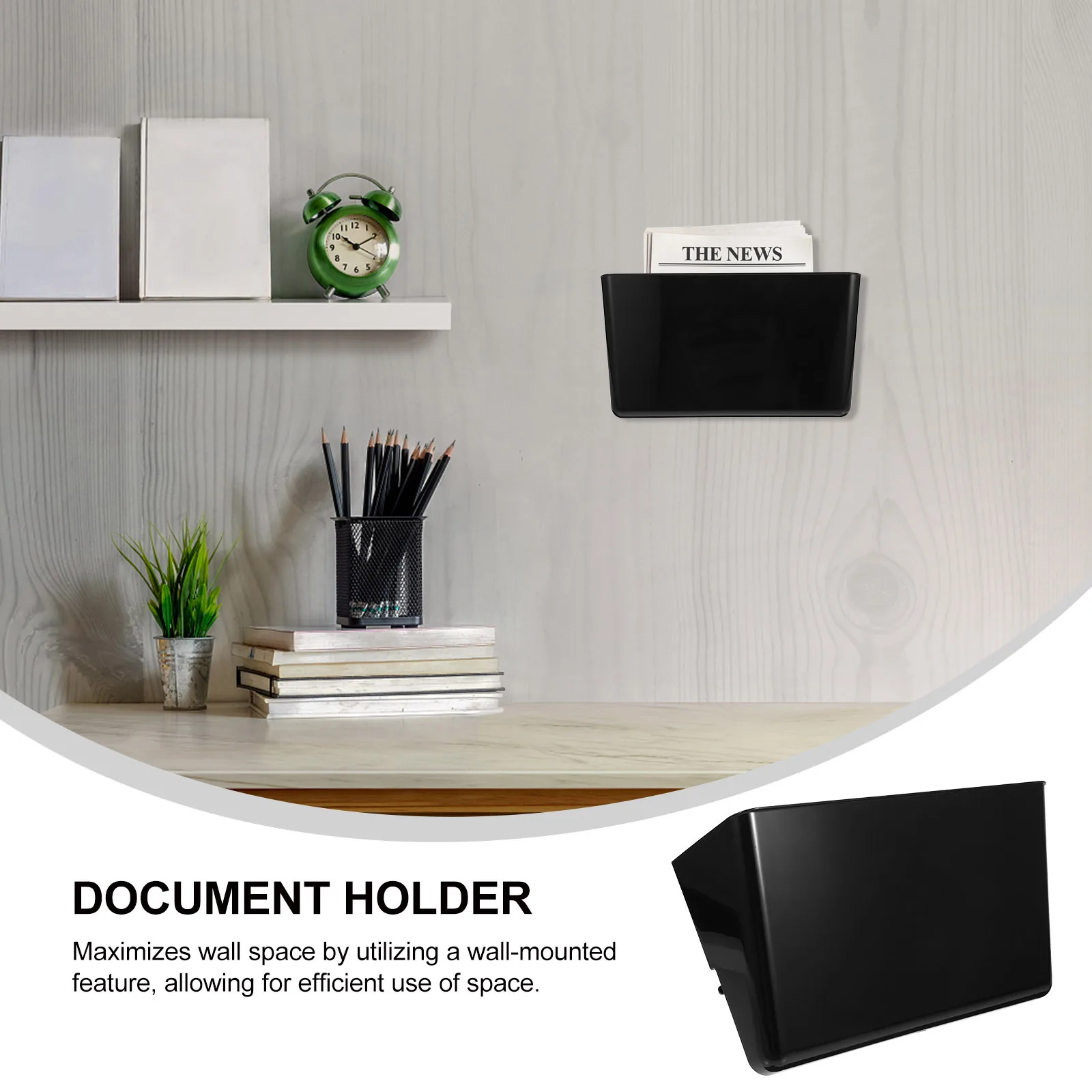 

Wall Mount File Holder Office Document Organizer Magazine Stand Multi-Use Storage Rack Pamphlets Display Wall Hanging