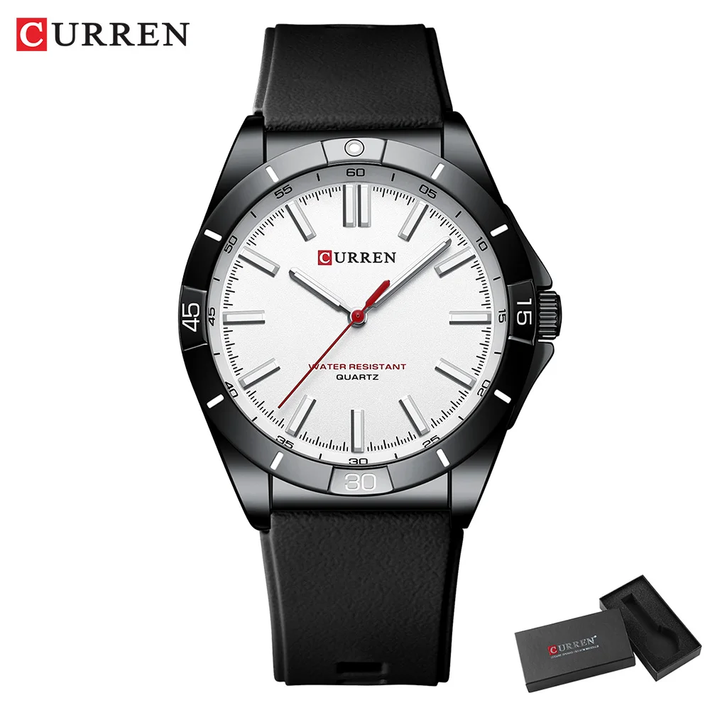 Curren neue mode armbanduhren sport wasserdichte uhren quarzt uhr übliche silikon armbanduhr für männer 2022 reloj hombre 3
