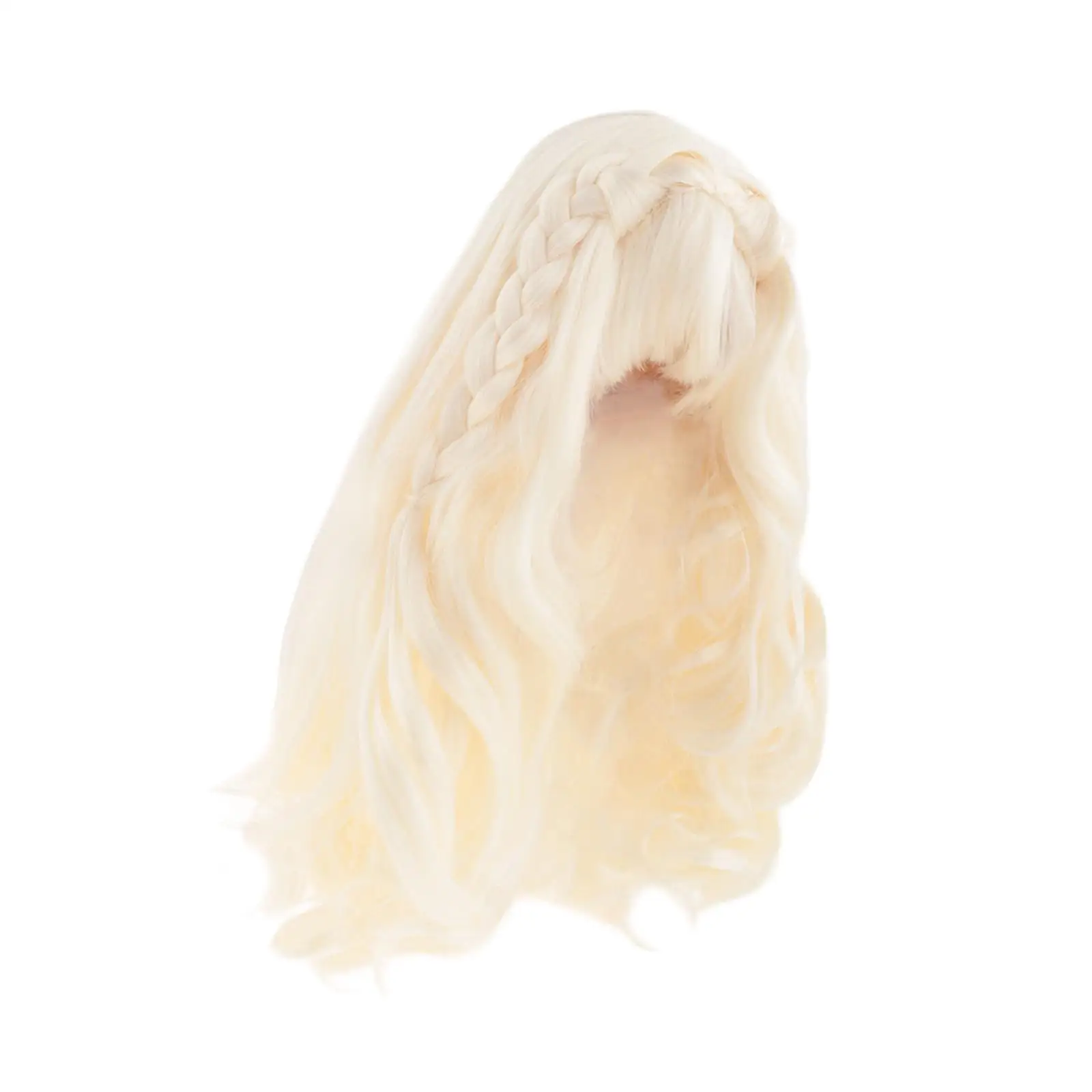 BJD 人形ヘアウィッグ高温シルクカーリー手作り 7.87 インチ人形用