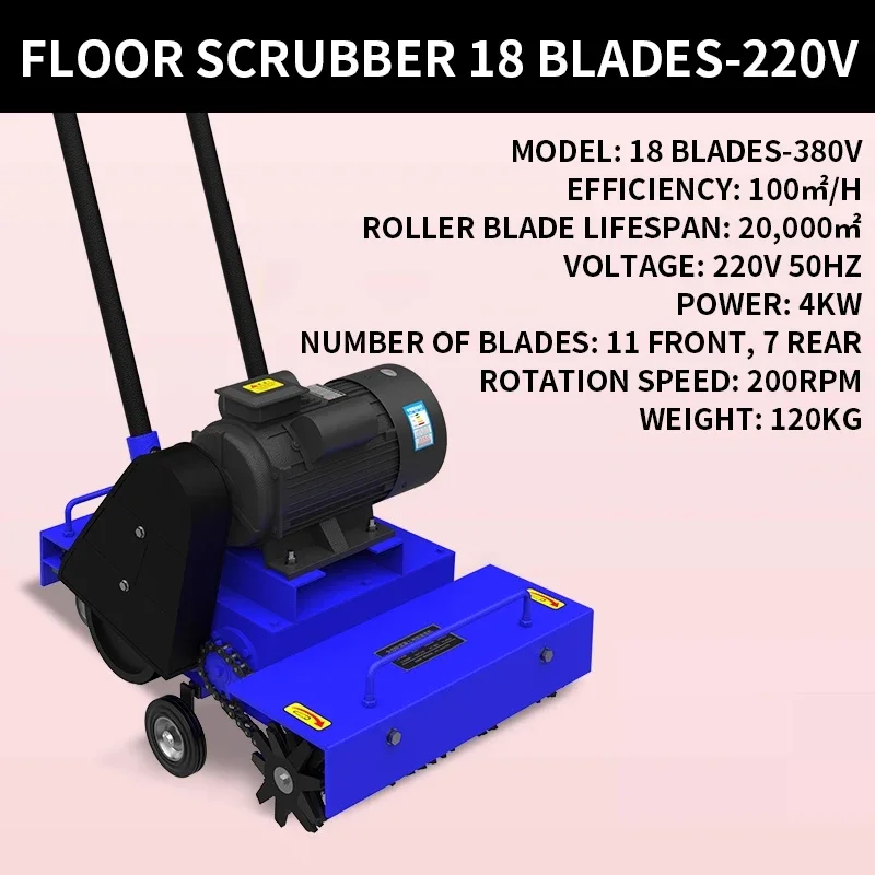 Floor Cleaning Machine Concrete Debris Removal Machine Floor Scouring Machine Mortar Residue Cleaner