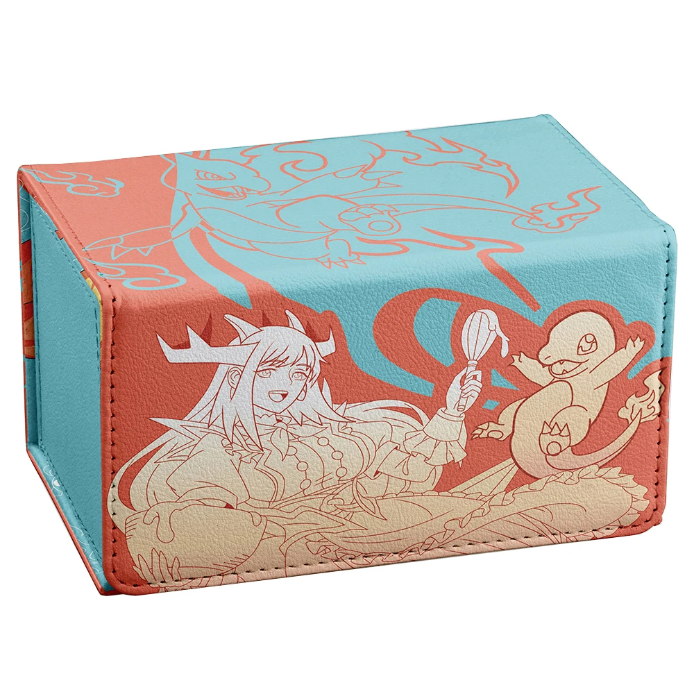 Сделай сам Ю-Ги-О! Кухонная коробка для хранения карт Dragonmaid Ygo Kitchen Dragonmaid Кожаная коллекция Защитная коробка для карт Подарочные игрушки