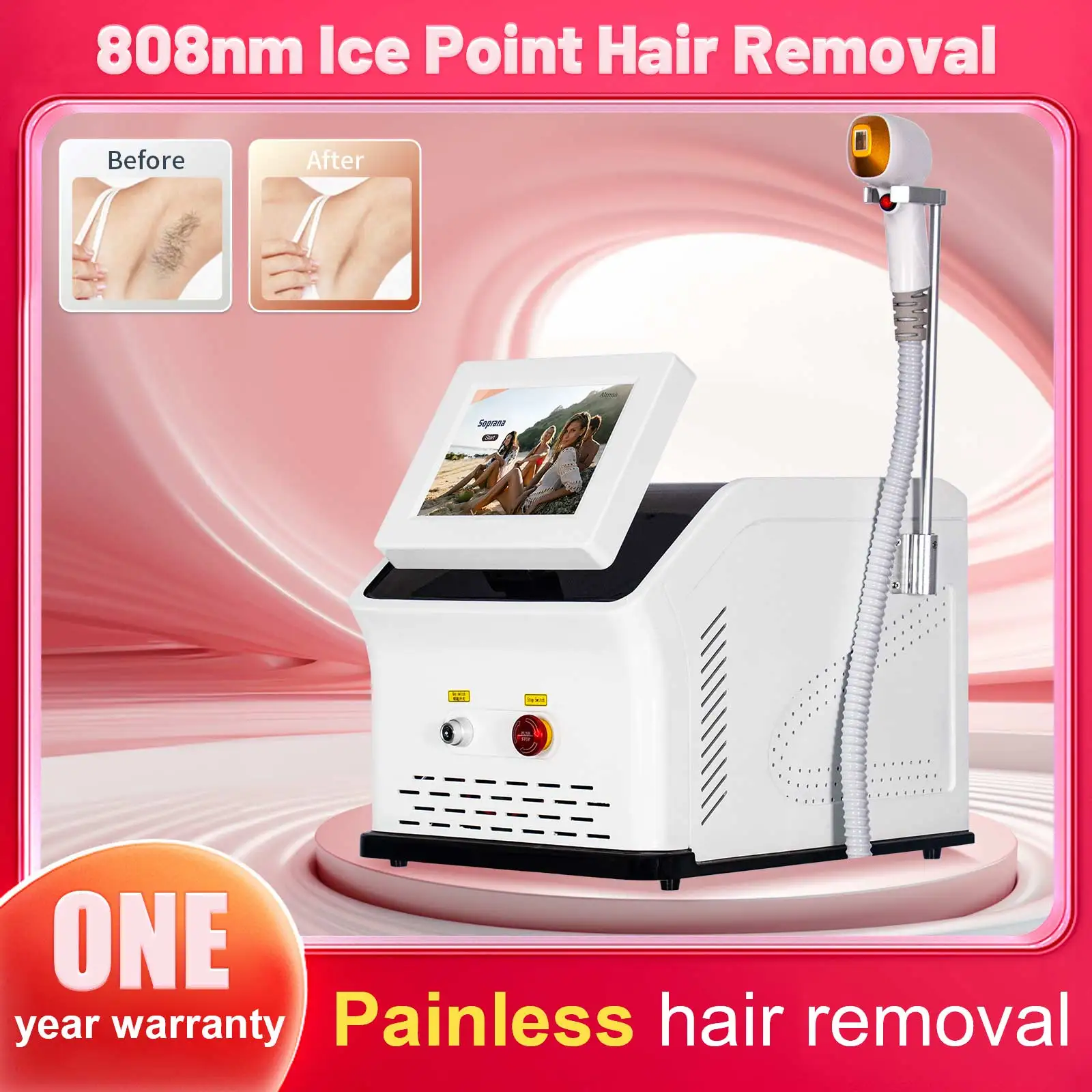 

Diode Laser Hair Removal Professional Machine from skin type treatment beauty equipment Depilation Beauty Salon Spa Equipment