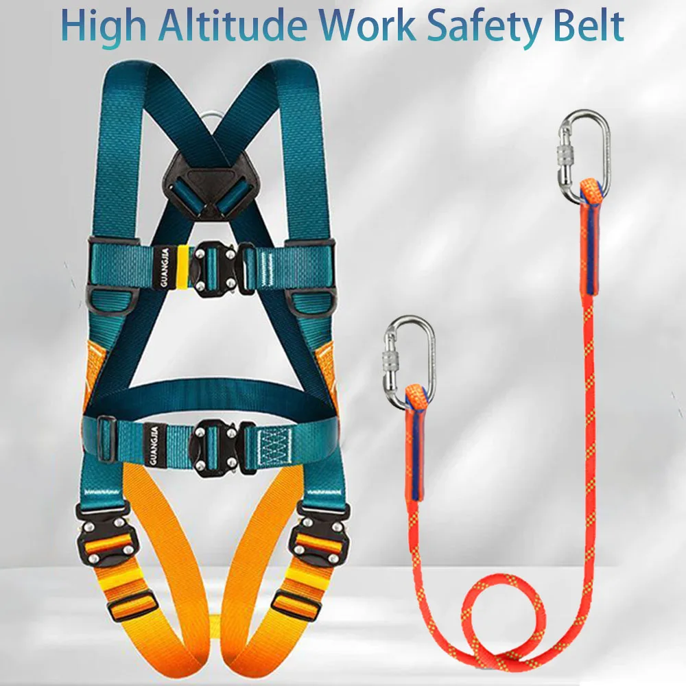 Full Body High Altitude Work Safety Harness Five-point Safety Belt/Rope Outdoor Climbing Training Construction Protect Equipment
