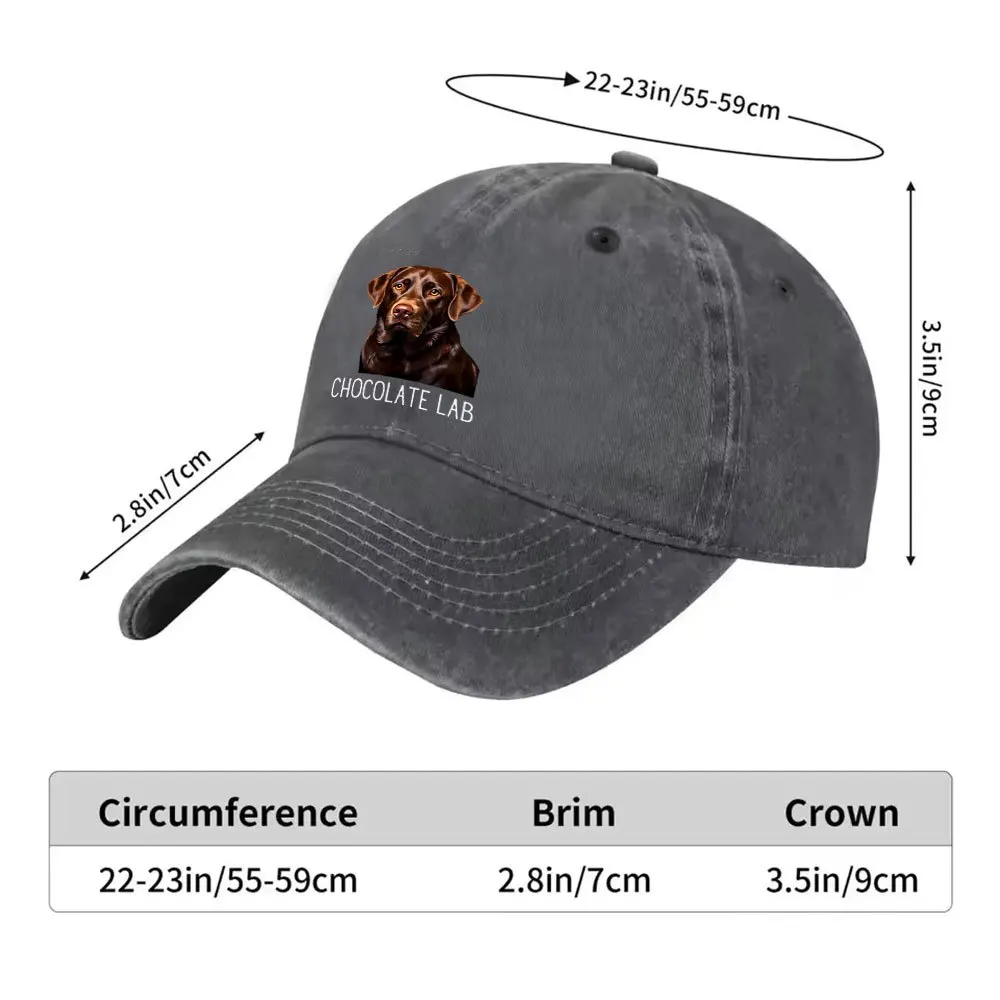 Chocolate-Lab-Baseball-Cap-Unisex-Washed-Cotton-Sun-Protection-Cap-for-Sports-Travel-Casual-Wear