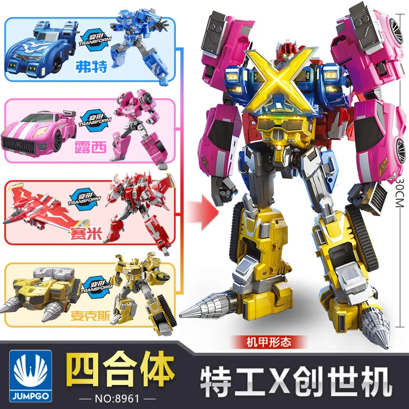 

MINI FORCE X 5-режимный Thunder Mecha — игрушка-робот-трансформер для мальчиков, рождественский подарок