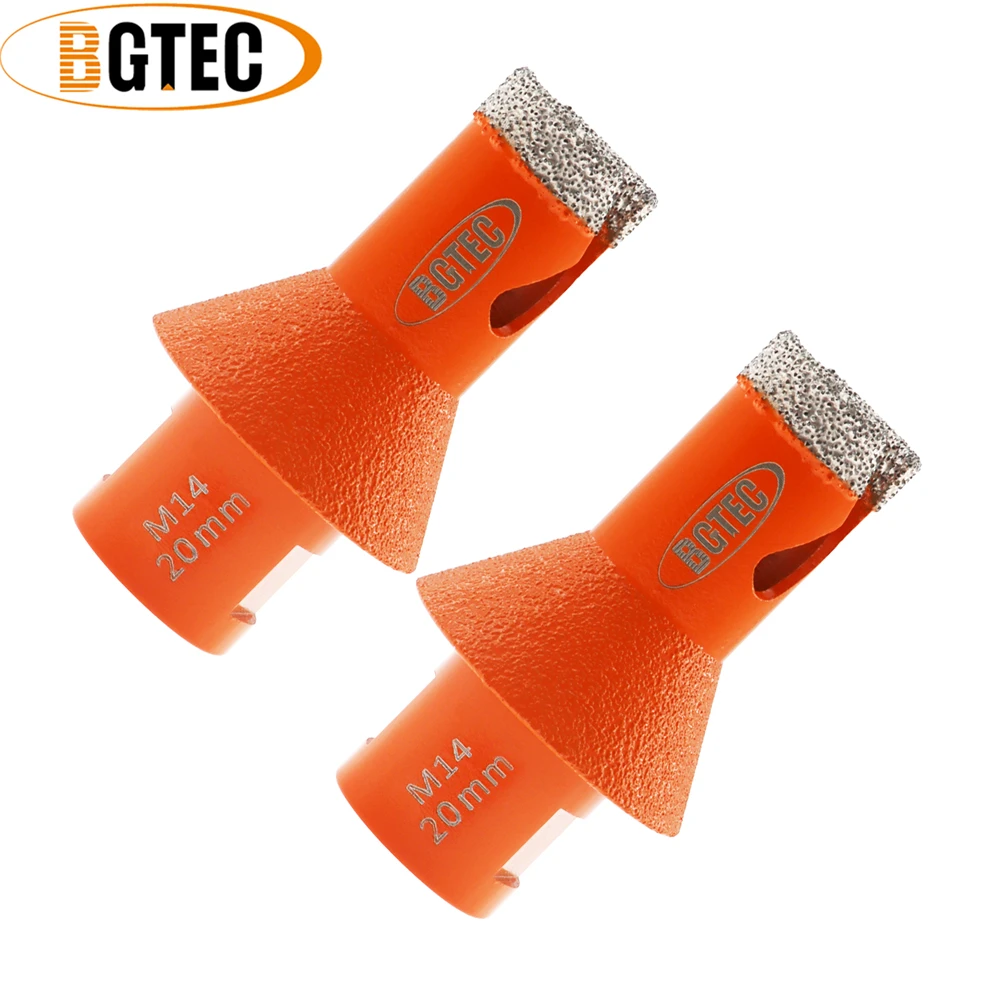 

BGTEC 2pcs Dia20mm M14 Diamond Drilling Grinding Hole Saw Drill Crown Mutifunction For Ceramic Tile Stone Chamfer Milling Bits