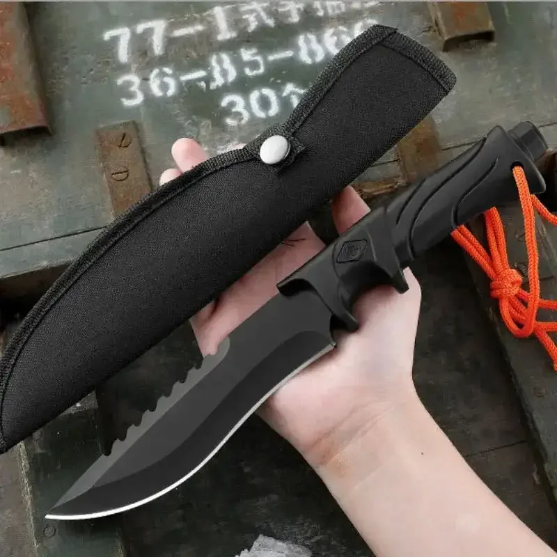 

2024 new High hardness cutting knife, EDC convenient outdoor knife fixed blade with sheath, camping survival knife