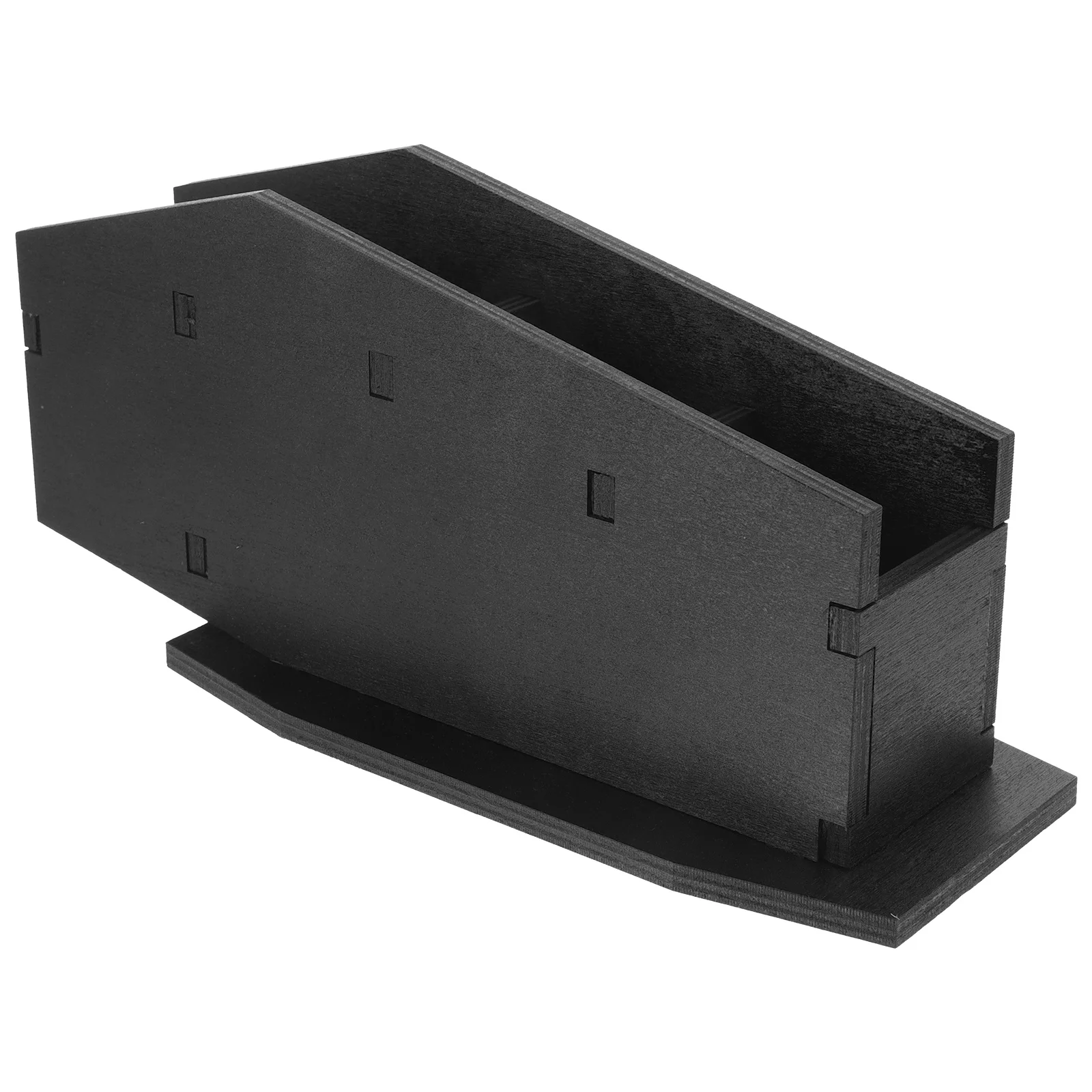 

Coffin Pen Holder Organizer for Desk Penholder Black Wooden Halloween Decor Office