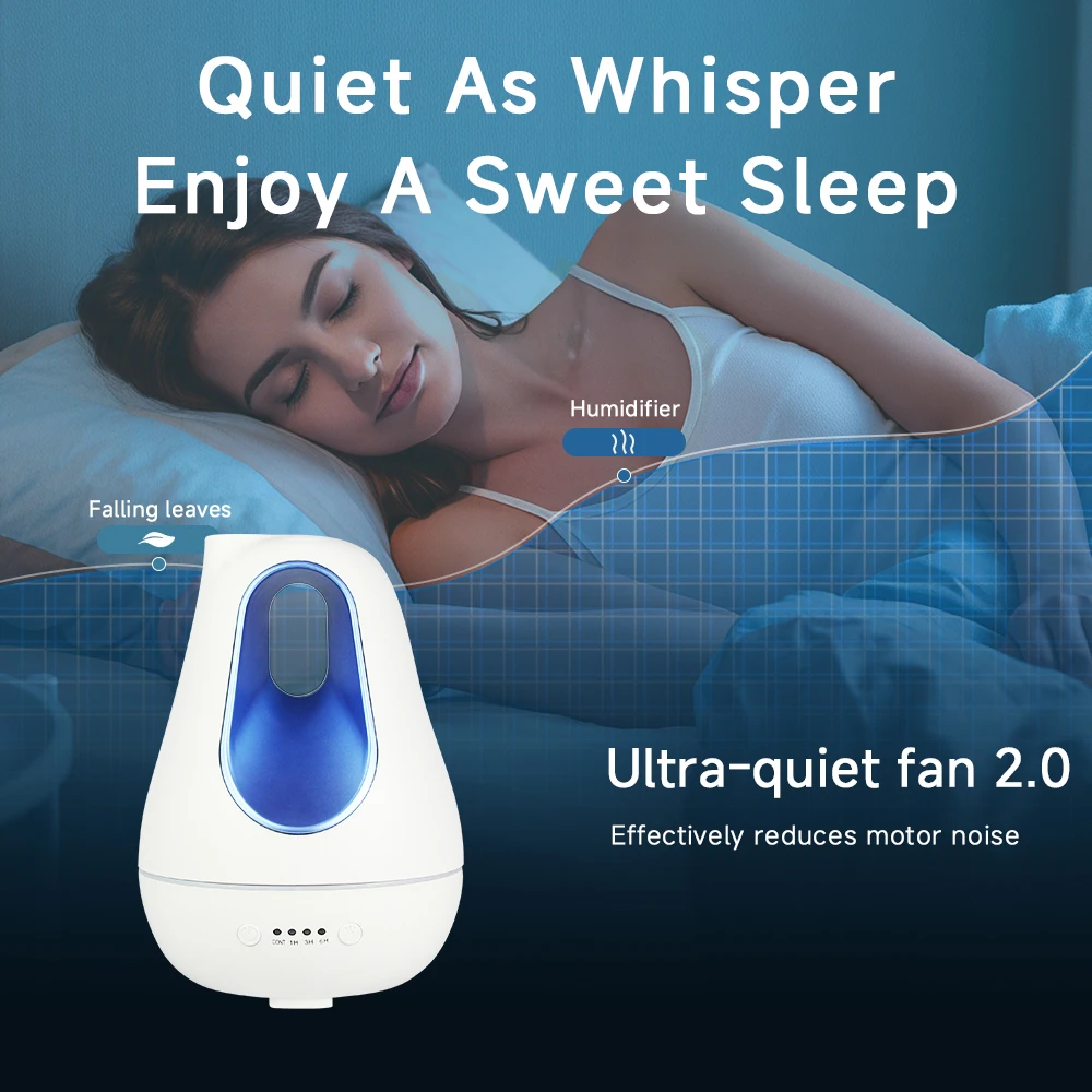 400ml Ultrasonic Air Humidifier Penguin Bedroom Aroma Diffuser Timing Function Auto Shut-off with 7 colors LED Night Lights