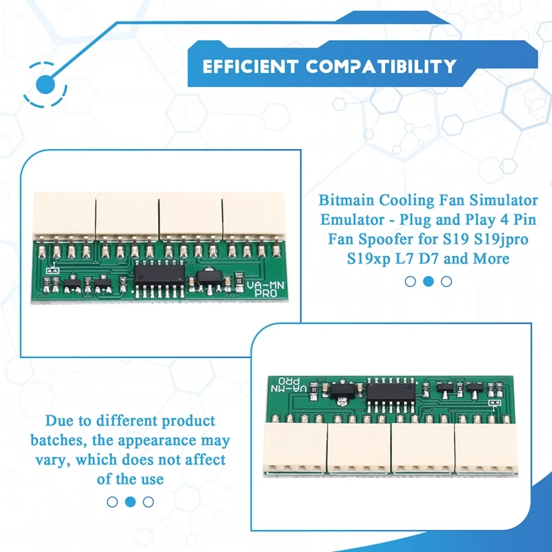 Simulator kipas pendingin Bitmain Emulator dan Mainkan 4 Pin kipas Spoofer untuk Antminer S19 S19jpro S19xp L7 D7 dan lainnya