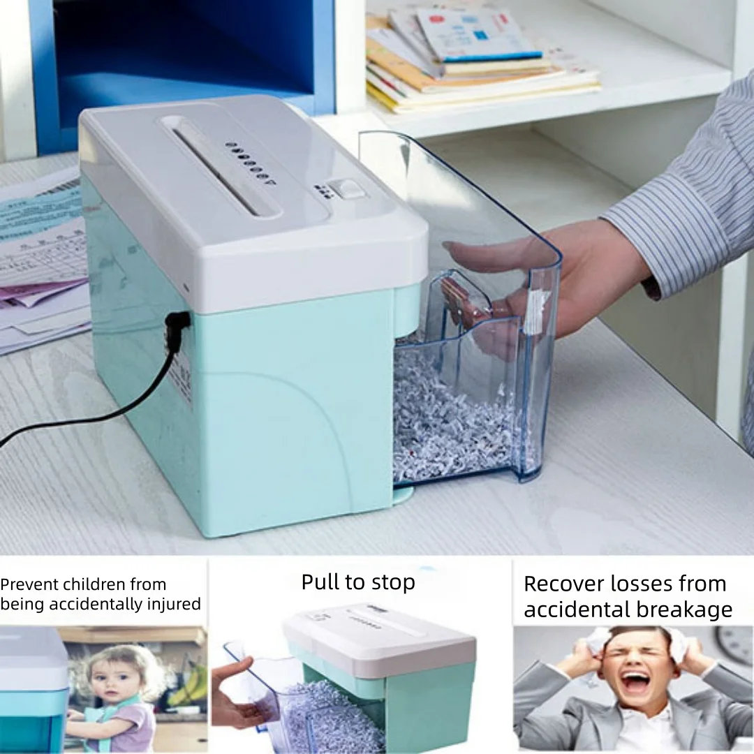 Cajón de escritorio secreto de 5 niveles, trituradora de papel eléctrica granular para oficina y hogar, trituradora de archivos de 2mm