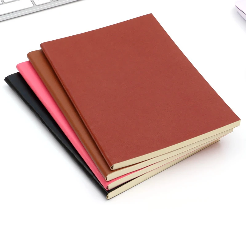 

Portable Notebooks A5 Soft Leather Journals Schedule Diary Planner Agenda Business Notepad Student Office Supply Stationery