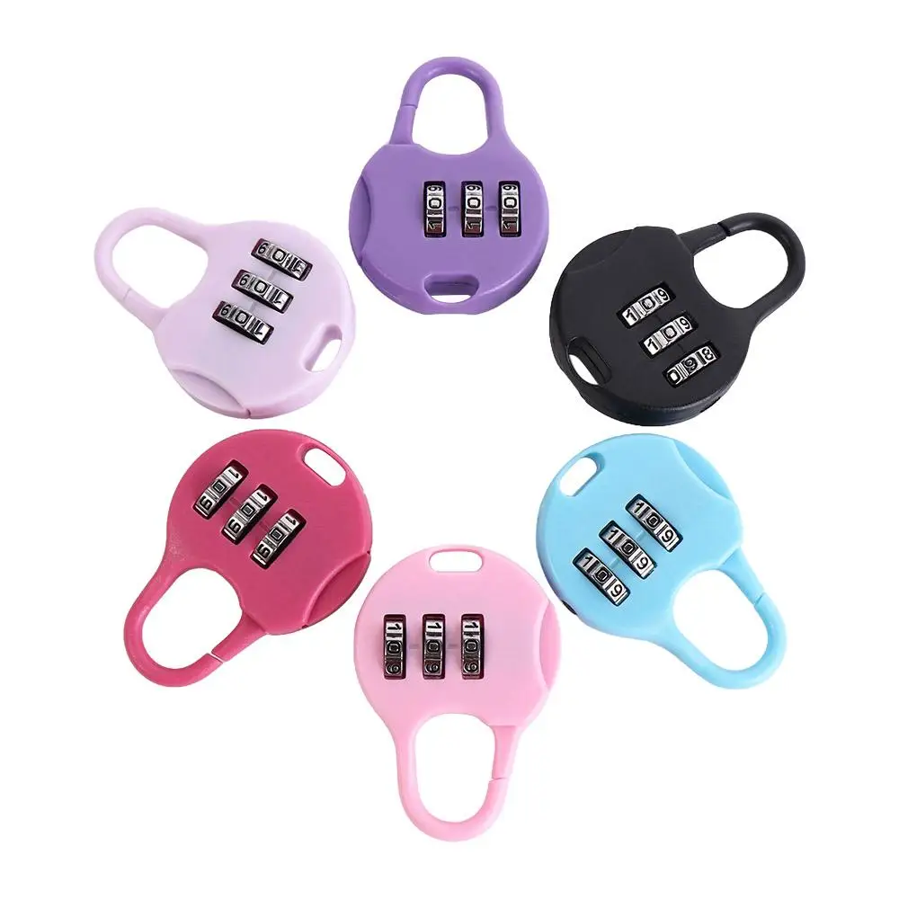 Plastic Password Combination Lock Backpack Padlock Luggage Travel Lock Padlock 3 Digit Gym Drawer Lock Digit Locks Zipper Bag