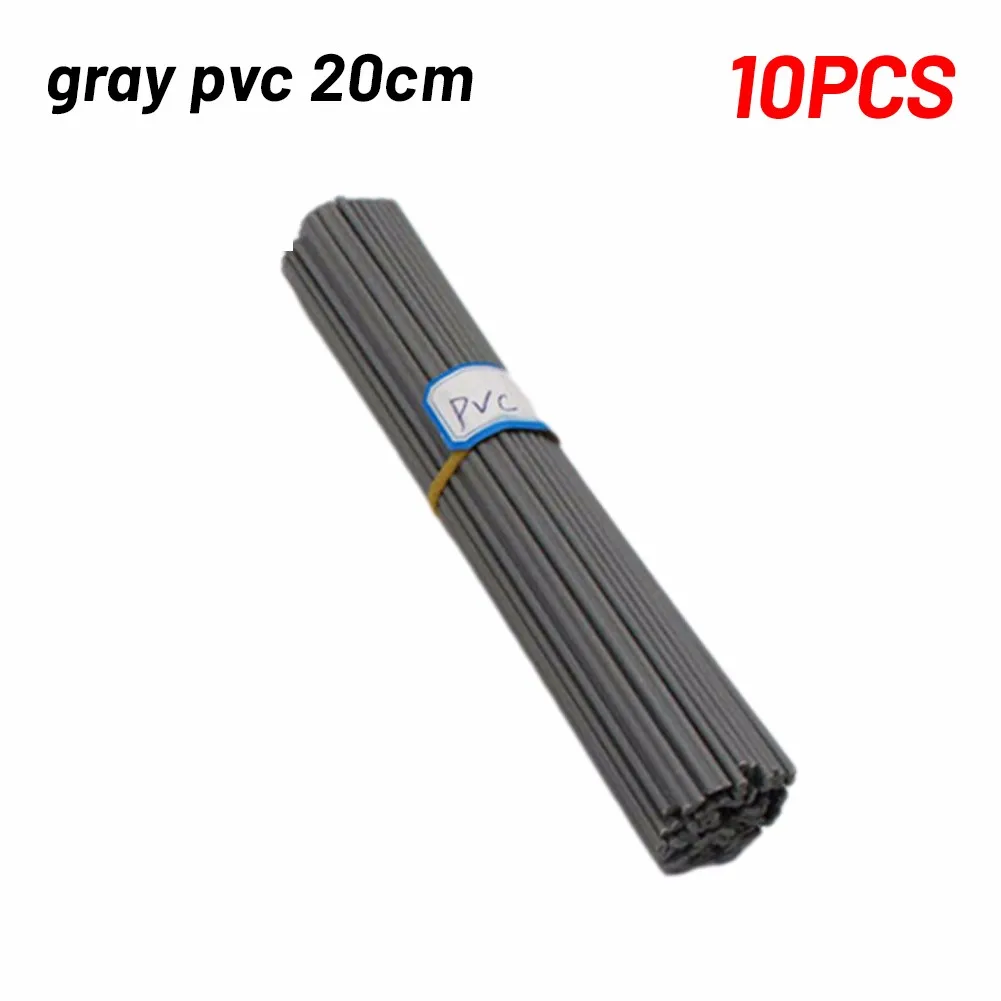 Janela 10 peças haste de solda fio de soldagem pp/pvc/pe porta de plástico cinza branco tanque de água de plástico 20/25cm defletores preto