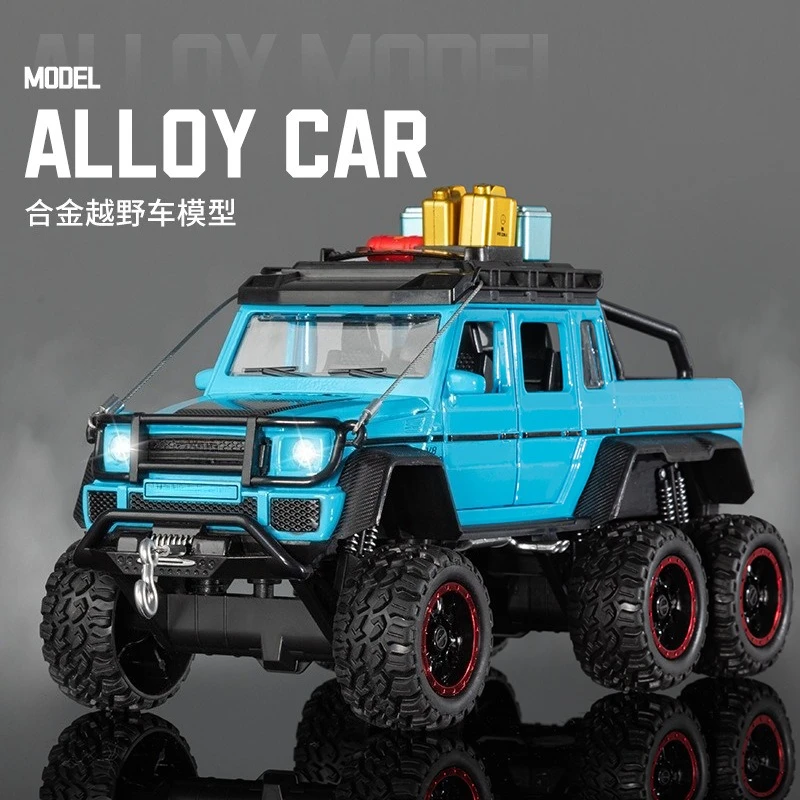 

1:24 Off road Adventure Edition Off road Vehicle Model Simulation Alloy Six Wheel Toys Collection Ornament