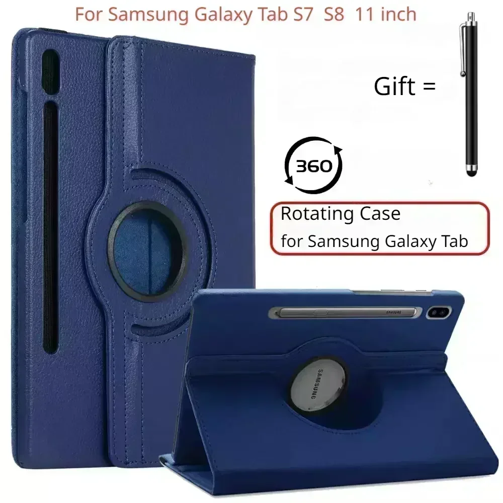 360 Rotating Case for Samsung Galaxy Tab S7 S8 11 S9 T870 X710 Tablet Cover Galaxy Tab S5e A8 10.5 X200 A7 Lite 8.7 S6 10.4 Case