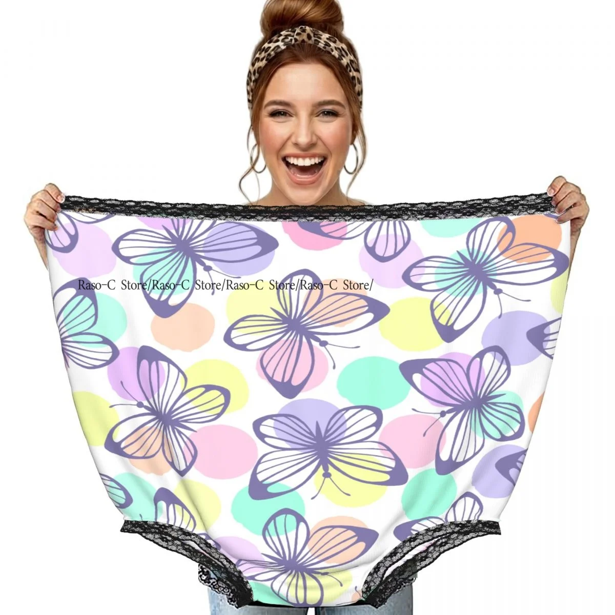 Funny Granny Underwear Beautiful Butterflies Gag Gift Granny Panties