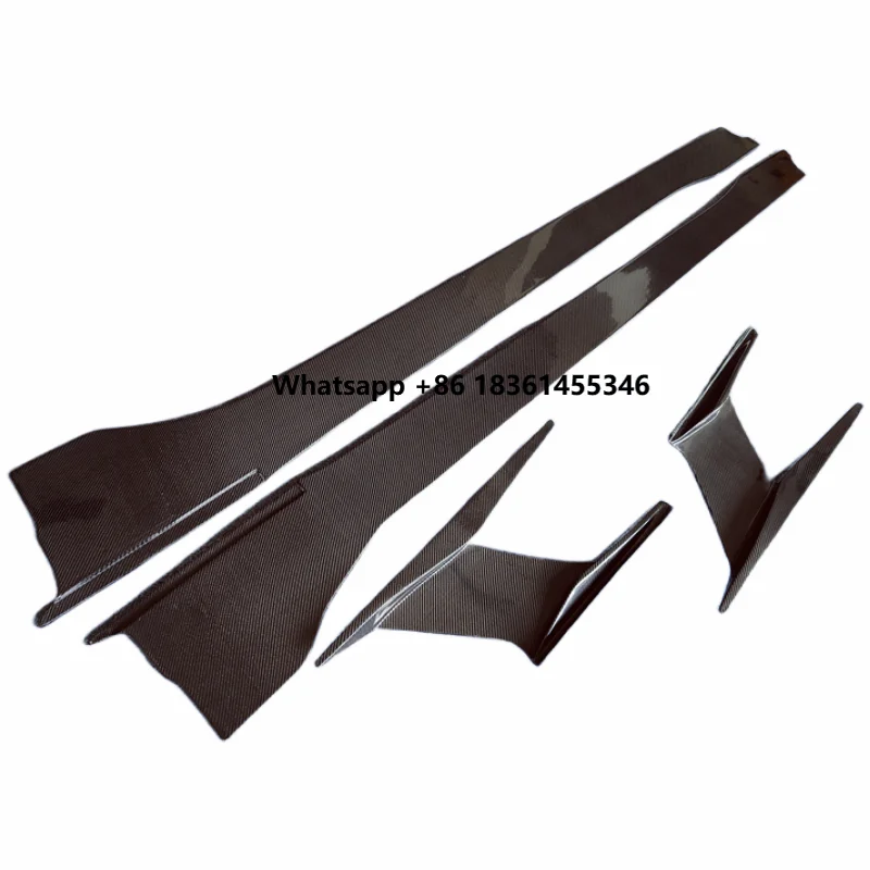 

For I8 TC Style 2014-2018 Carbon Fiber Side Skirt Body Kit Front Bars Edge Rear Diffuser Rear Spoiler Hood Trim