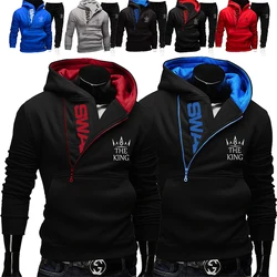 2023 Pullover Hooded Men's Set Wool Warm Pullover Sweatpants Hip Hop Sports Suit Set S~4XL