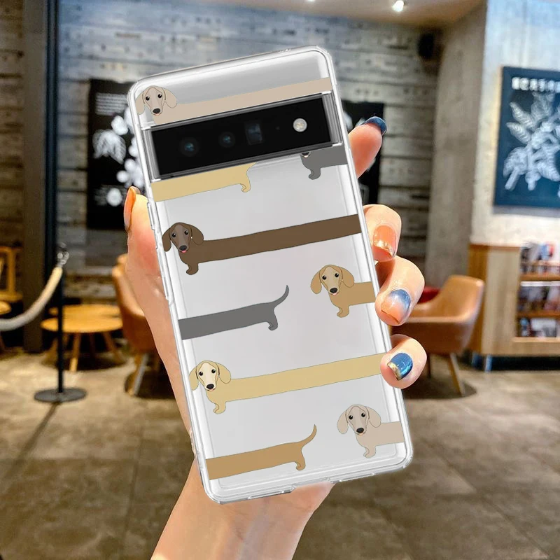 Dachshund Sausage Dog Phone Case For Google Pixel 9 Pro XL 8 7 6 Pro 8A 7A 6A 5 4 5A 4A 3A XL 5G Shockproof Soft Clear Cover