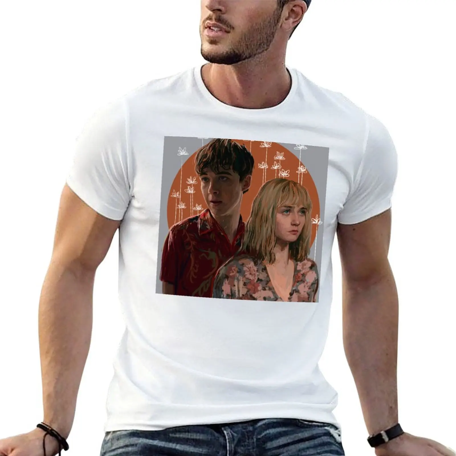 Camiseta de algodón para hombre de Alyssa y James, camisetas de anime para hombre, camisetas para hombre