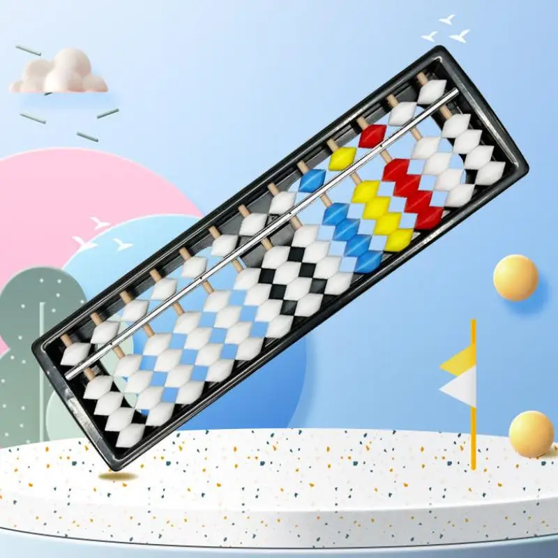 Hot Sale 1Pcs Portable Chinese 13 Digits Column Abacus Arithmetic Soroban Calculating Counting Math Learning Tool For Children