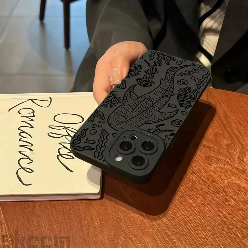 Whale Pattern Phone Case For Samsung Galaxy A55 A54 A35 A15 S25 Ultra S24 Plus S23 S22 S21 S20 FE Shockproof Silicone Soft Cover - náhled 4