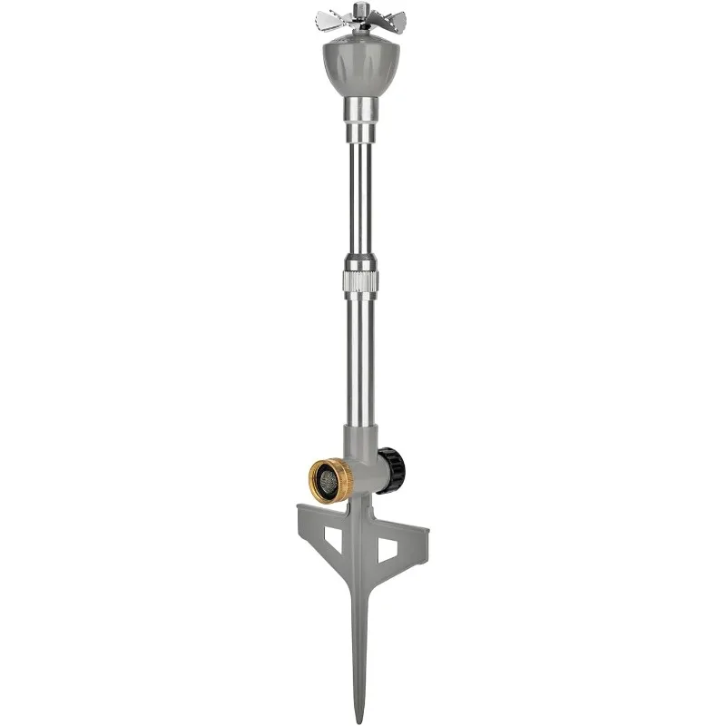 

Lawn Sprinkler for Yard, Metal Water Sprinkler with Heavy Duty Spike Base, 360 Degree Watering for Lawn, Garden Sprinkler