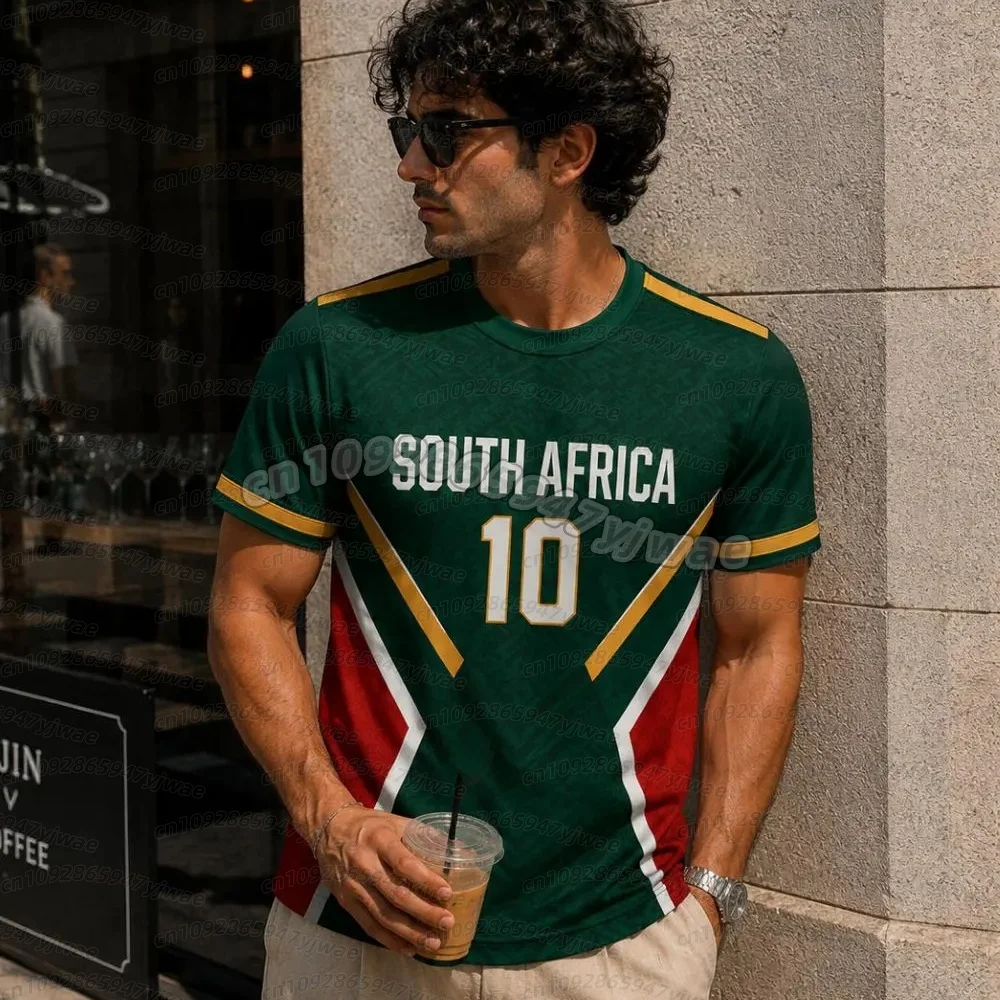 26 Sommer-Fußballtrikots für Damen und Herren aus Südafrika, Cheerleader-Kurzarm-T-Shirts, lässige O-Ausschnitt-Sport-T-Shirts, Damen-T-Shirt – Detail 4
