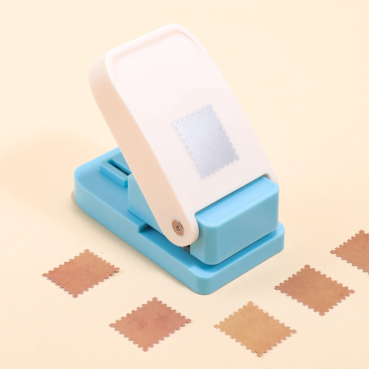 Rectangular Postage Stamp Punches Lever Action Puncher for Paper Crafting Scrapbooking DIY Projects Arts Crafts Supplies Scrapbo