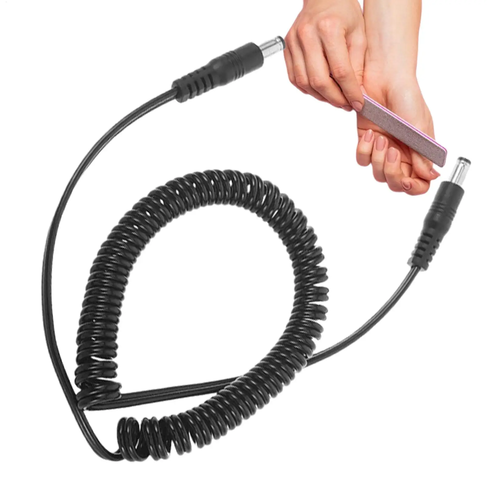 Nail Drill Cord Replacement/ DC Spring Power Cord/ Nail File Machine Connection Cable/ Power Wire Replacement Motor Cord