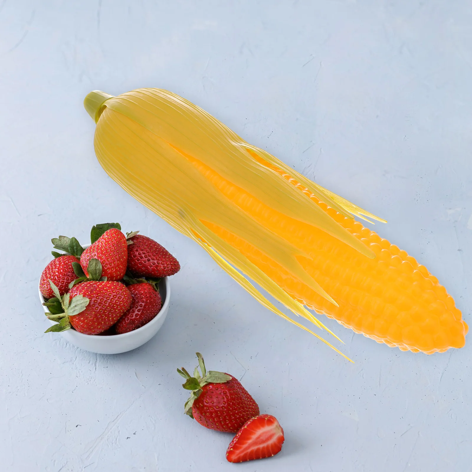 6 Pcs Plastic Corn Decor Set Lifelike Simulation Artificial Fake Food for Home Shop Party Display Teaching Aid Photography Props