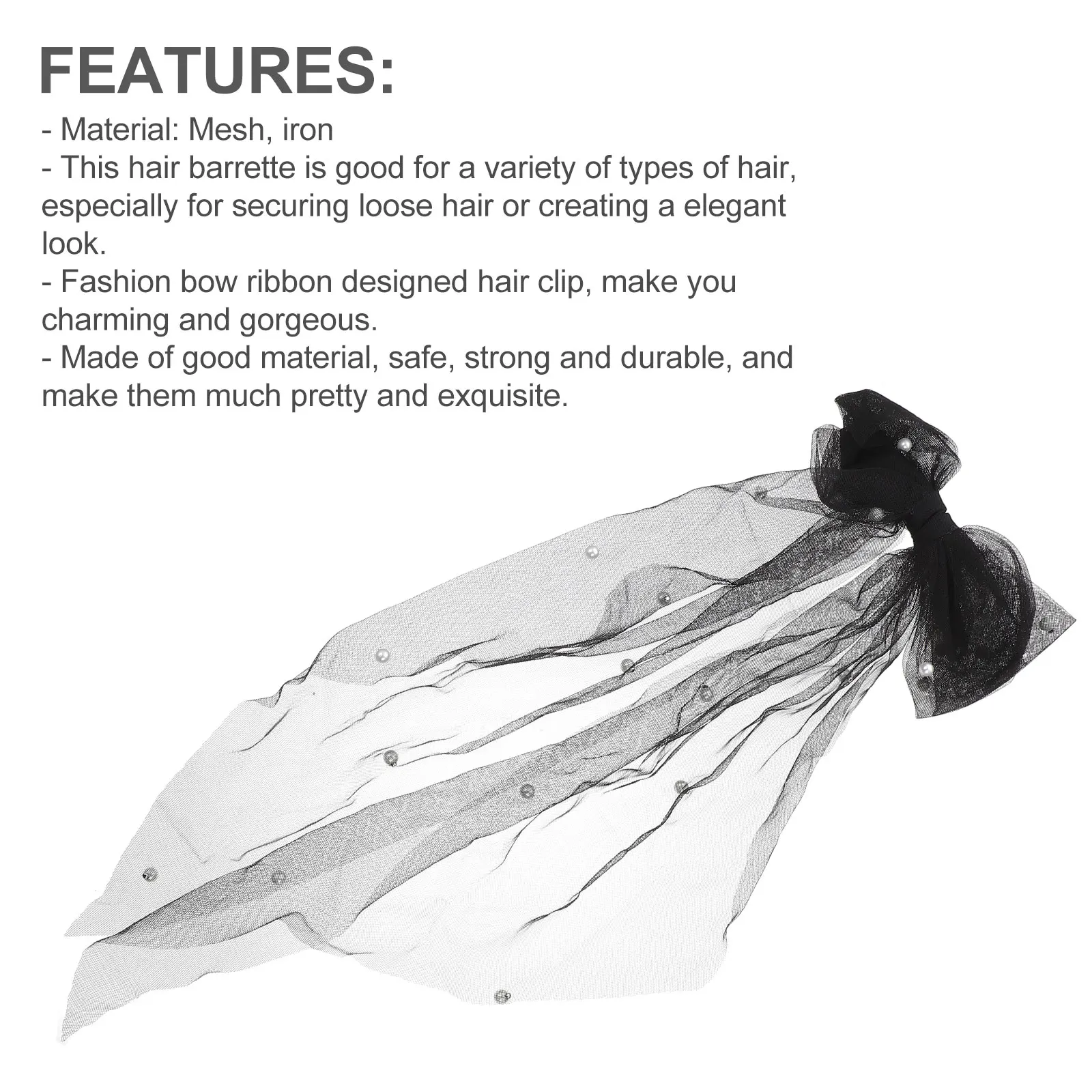 

Bridal Pearl Bow Hairpin Accessories for Women Bows Being Decorations Wedding Dress Jewelry Bride Clip