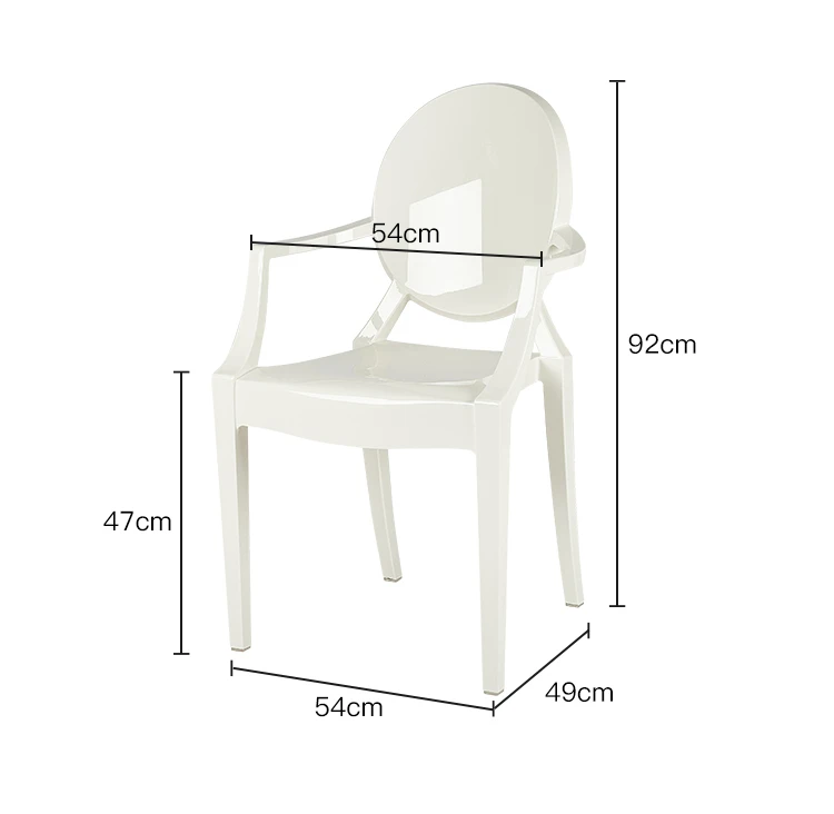 European ghost chair armchair simple dining chair Crystal chair acrylic plastic stool transparent