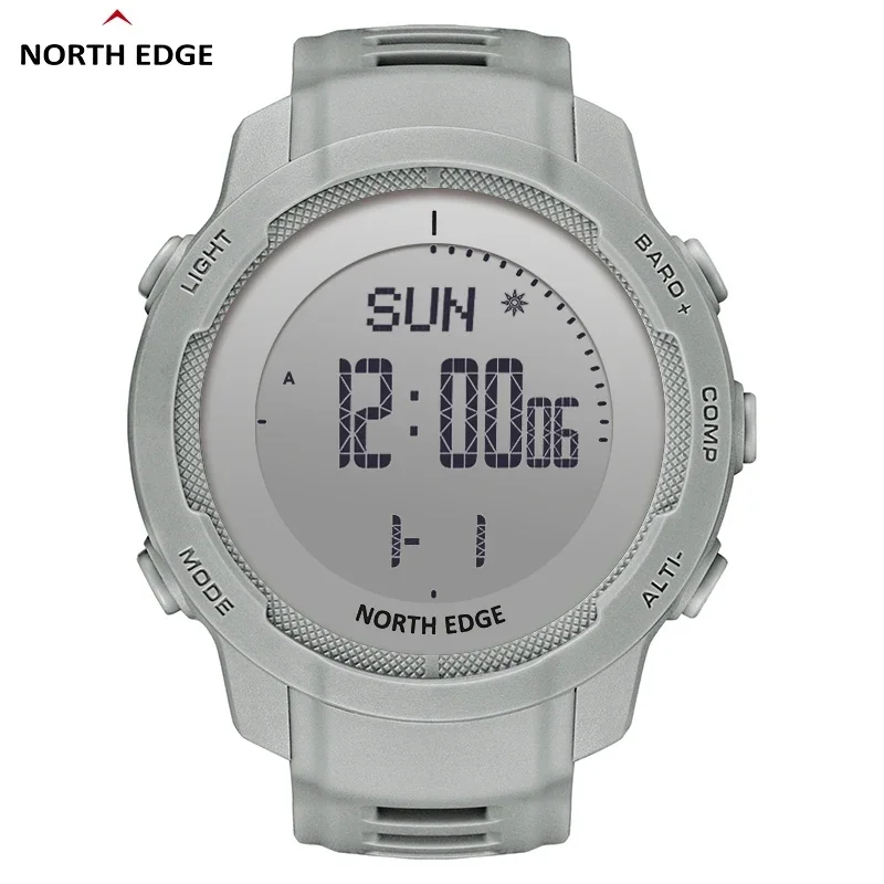 NORTH EDGE VERTICO Men's Digital Outdoor Sports Wristwatch, WR50M Waterproof Watch with Built-in Altimeter, Barometer and Compas